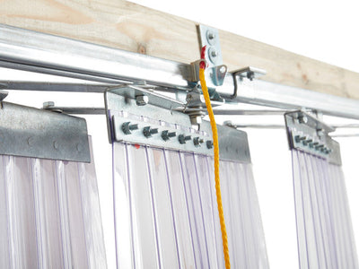 Accordion Folding Strip Curtain Door Work Place Separation